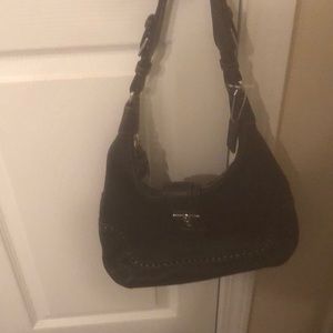 Coach black leather bag